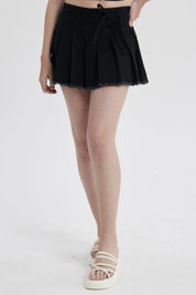 Falda Mujer Tableada Negro