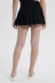 Falda Mujer Tableada Negro