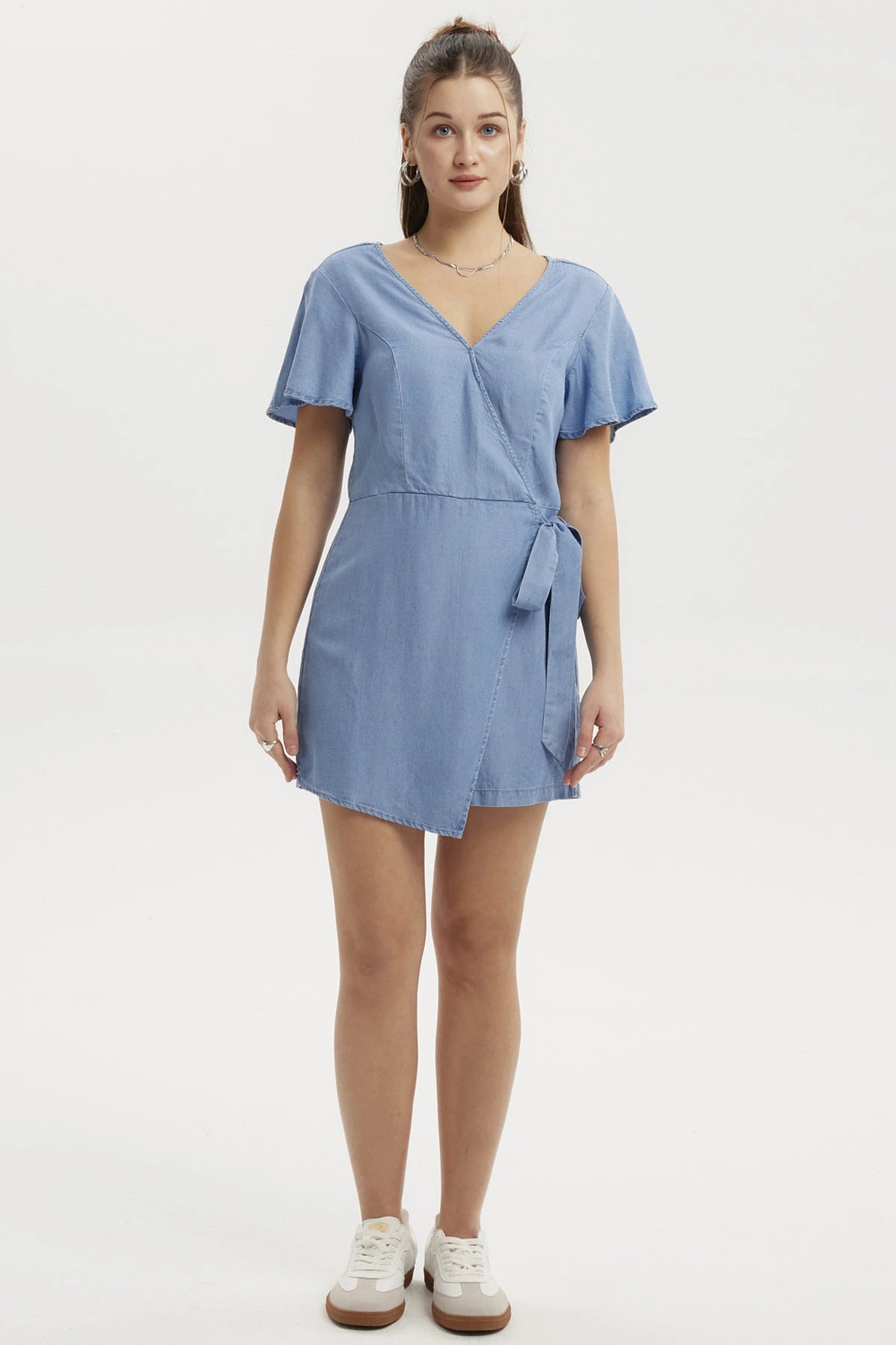 Vestido Mujer Enterito Ligero Azul Claro