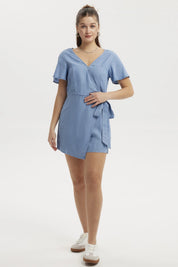 Vestido Mujer Enterito Ligero Azul Claro