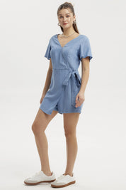 Vestido Mujer Enterito Ligero Azul Claro