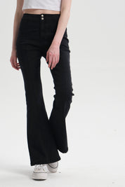 Jeans Mujer Flare Linea Negro