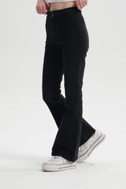 Jeans Mujer Flare Linea Negro