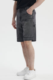 Bermuda Hombre Parche Carpintero Negro