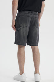 Bermuda Hombre Parche Carpintero Negro