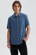 Camisa Hombre Lyocell Azul
