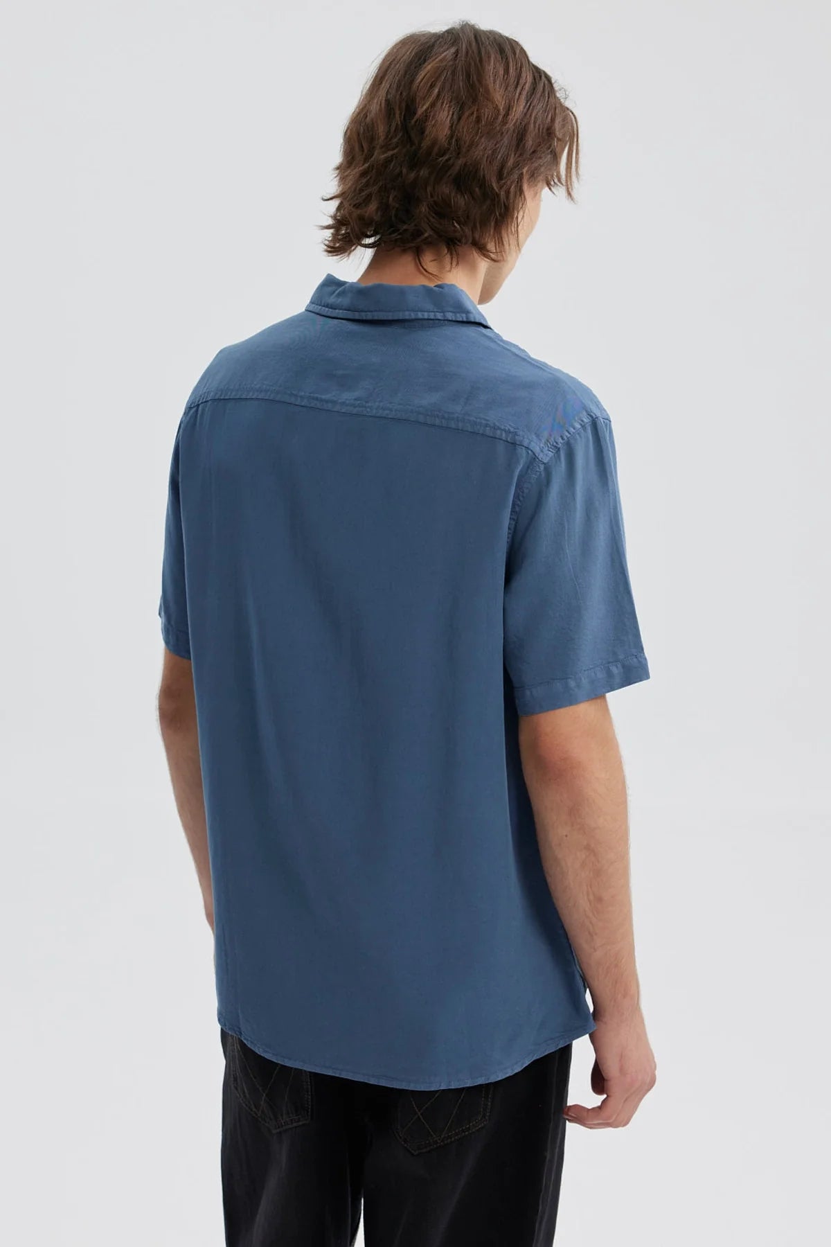 Camisa Hombre Lyocell Azul
