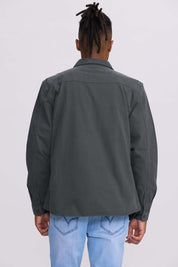 Camisa Hombre Denim Color Verde Militar