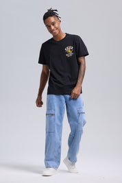 Jeans Hombre Cargo Con Cierre Azul Claro