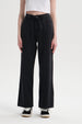 Jeans Mujer Calce Recto Lazo Negro
