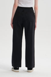Jeans Mujer Calce Recto Lazo Negro