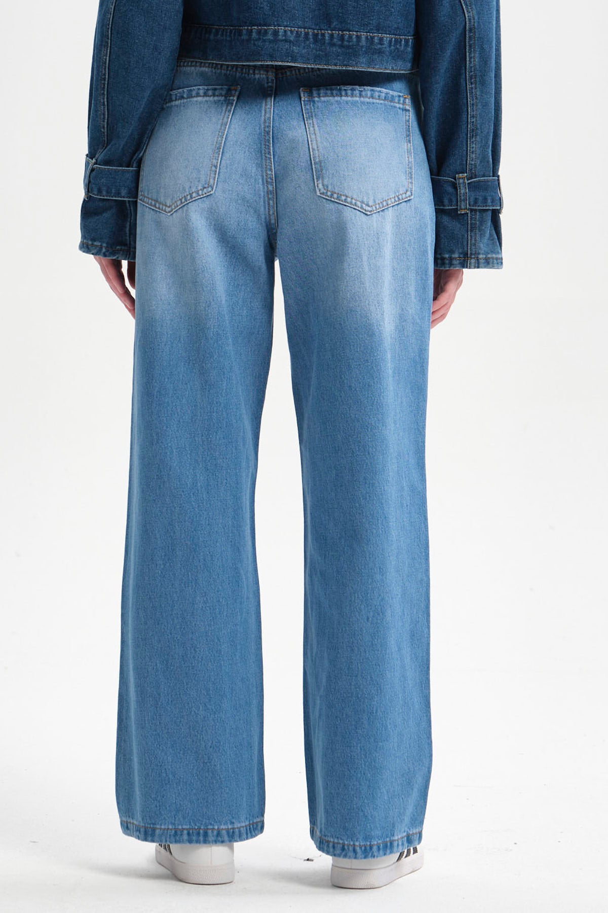 Jeans Mujer Ajuste Cintura Azul Claro