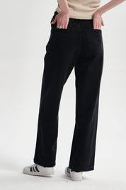 Jeans Mujer Ajuste Cintura Negro