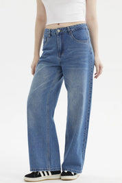 Jeans Mujer Baggy Azul
