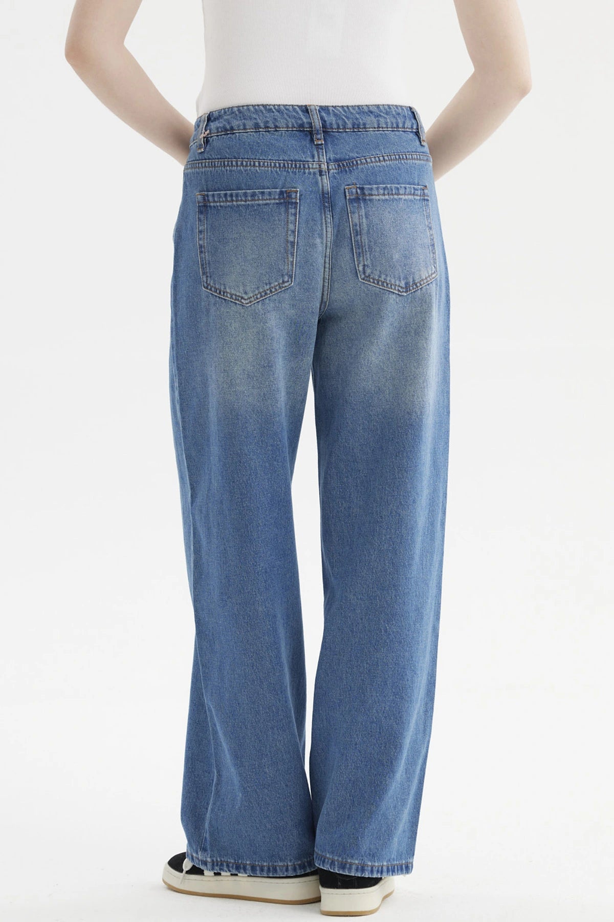Jeans Mujer Baggy Azul