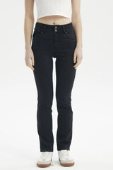 Jeans Flo Calce Recto Mujer Negro
