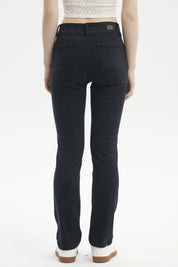 Jeans Mujer Flo Calce Recto Negro