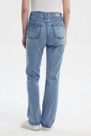Jeans Mujer Flo Calce Recto Azul