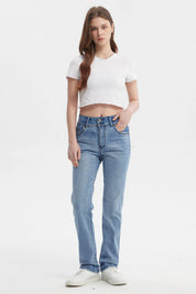 Jeans Mujer Flo Calce Recto Azul