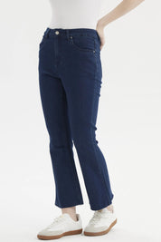 Jeans Mujer Flare Azul Oscuro