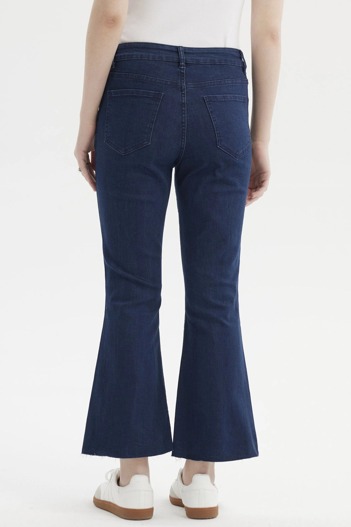 Jeans Mujer Flare Azul Oscuro