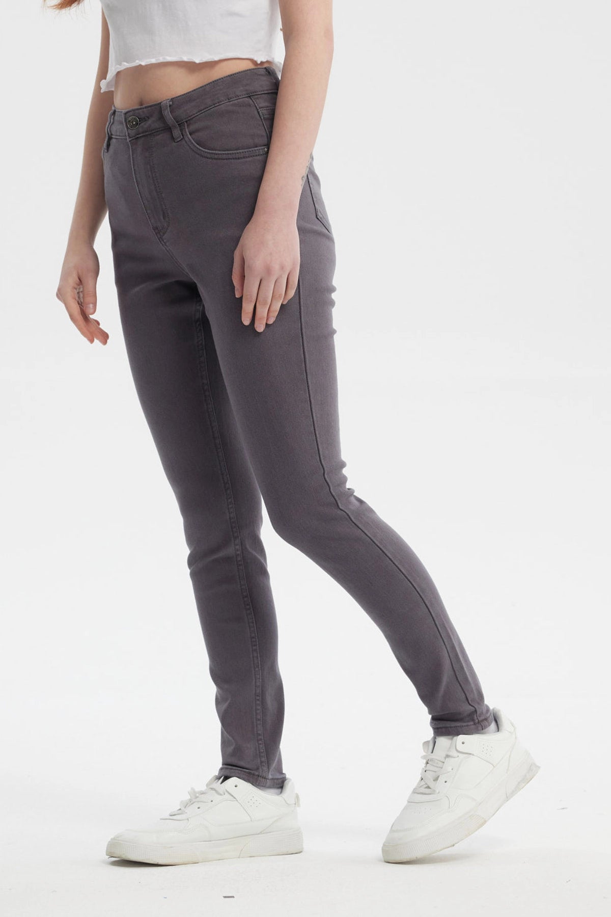 Jeans Mujer Super Skinny Emilia Gris