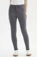Jeans super skinny gris para mujer con corte ajustado sin estampa diseño liso y cinco bolsillos visibles