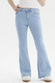 Jeans Mujer Flare Monse Celeste