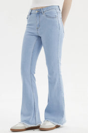Jeans Mujer Flare Monse Celeste