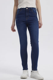 Jeans Mujer Super Skinny Lia Azul Oscuro