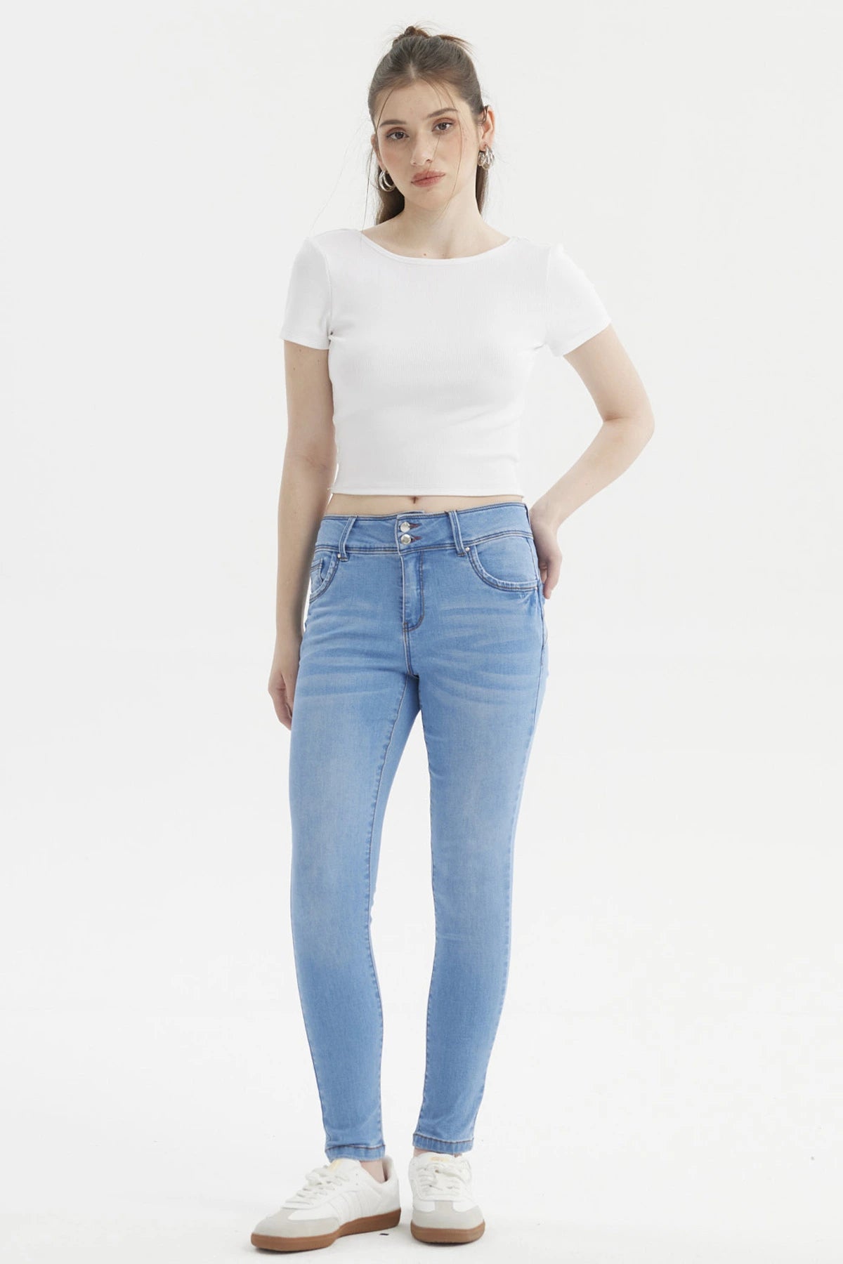 Jeans Mujer Skinny Kim Azul Claro