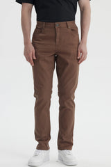 Jeans Slim Hombre Café