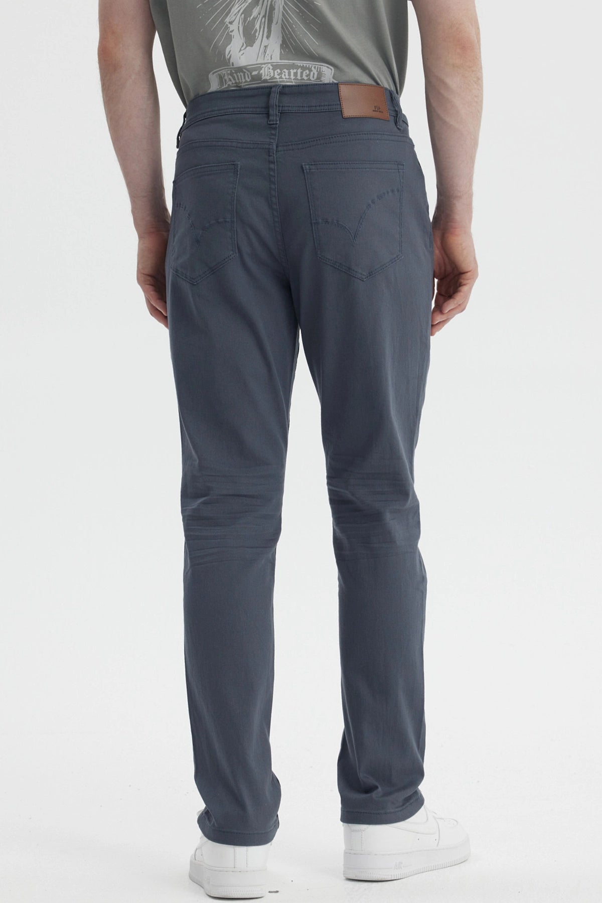 Jeans Hombre Slim Color Petroleo