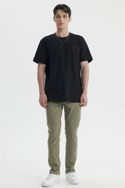 Jeans Hombre Slim Color Verde Militar