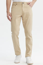 Jeans Hombre Slim Color Beige