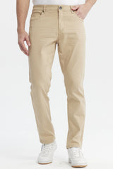 Jeans Slim Hombre Beige