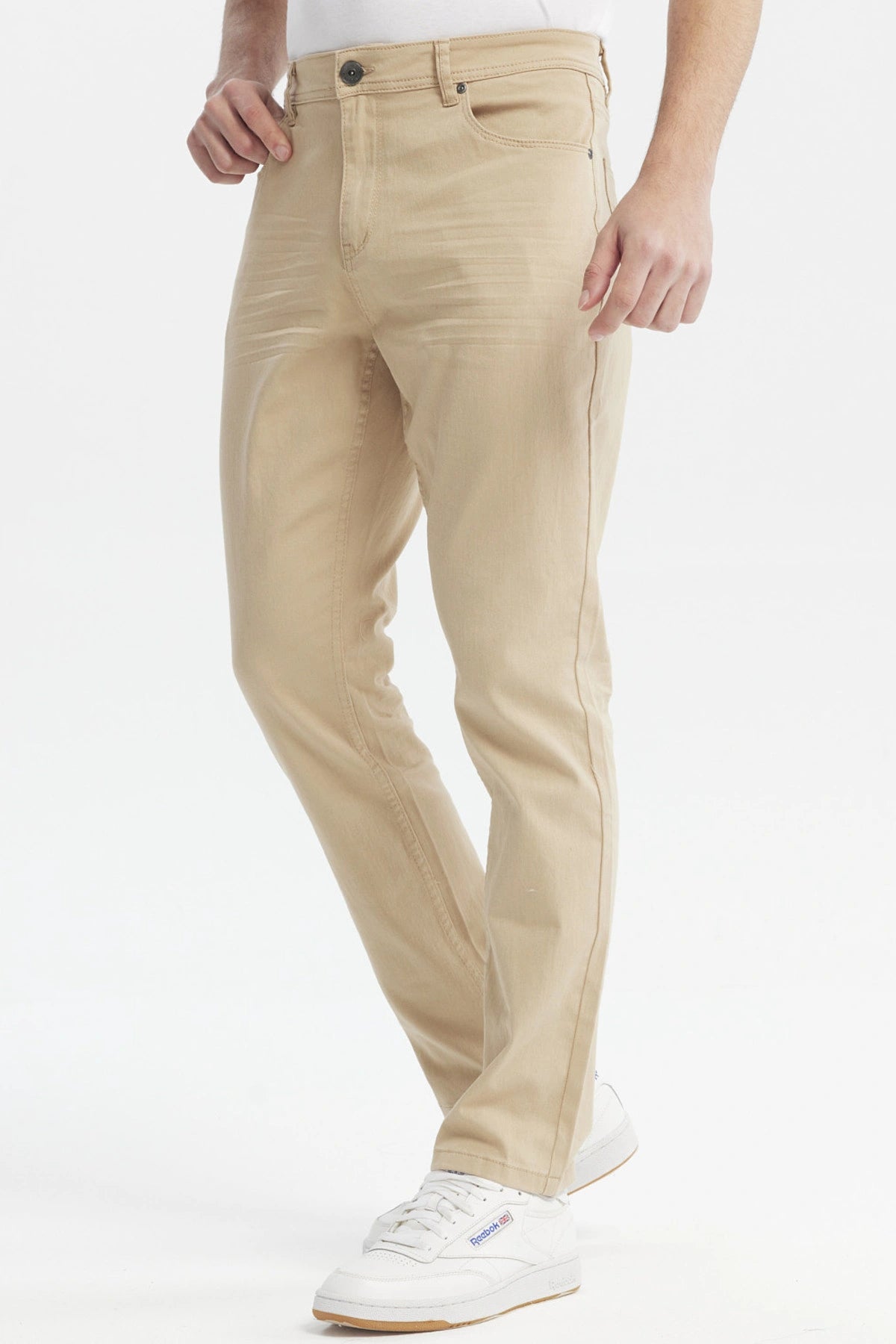 Jeans Hombre Slim Color Beige