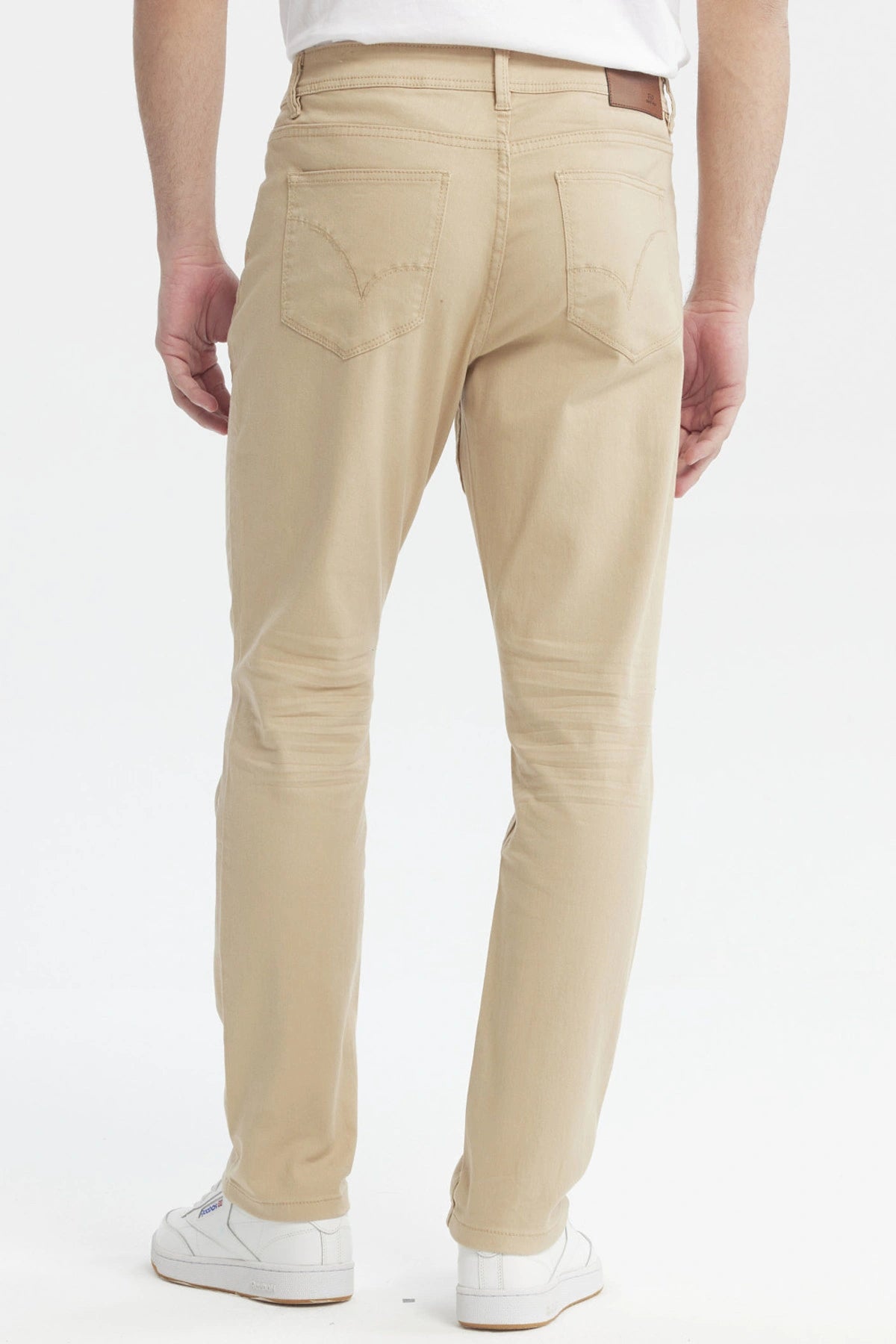 Jeans Hombre Slim Color Beige