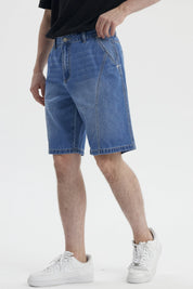 Bermuda Hombre Relajado Cortes Azul