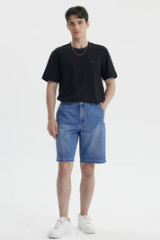 Bermuda Hombre Relajado Cortes Azul