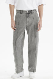 Jeans Hombre Baggy Linea Gris Claro