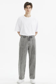 Jeans Hombre Baggy Linea Gris Claro