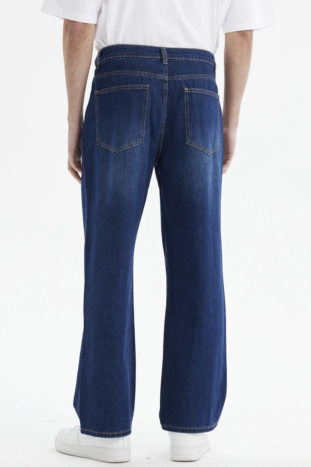 Jeans Hombre Calce Recto Pinza Azul