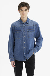 Camisa Hombre Clásica Dallas Azul