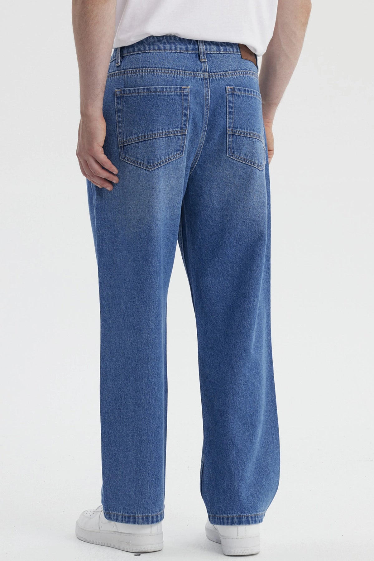 Jeans Hombre Calce Recto Lavado Azul