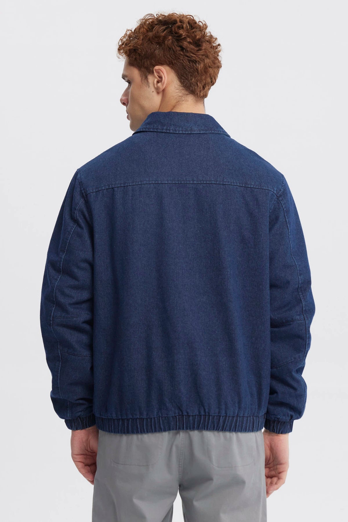 Chaqueta Hombre Cuello Camisero Azul