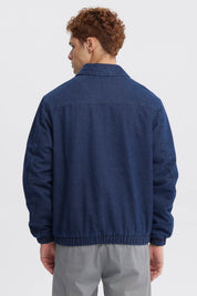 Chaqueta Hombre Cuello Camisero Azul