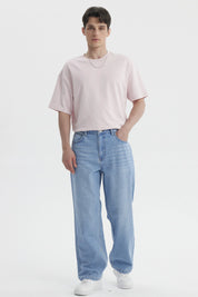 Jeans Hombre Calce Recto Lavado Azul Claro