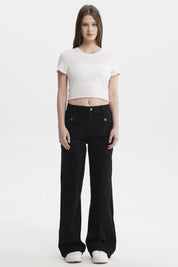 Jeans Mujer Calce Recto Negro