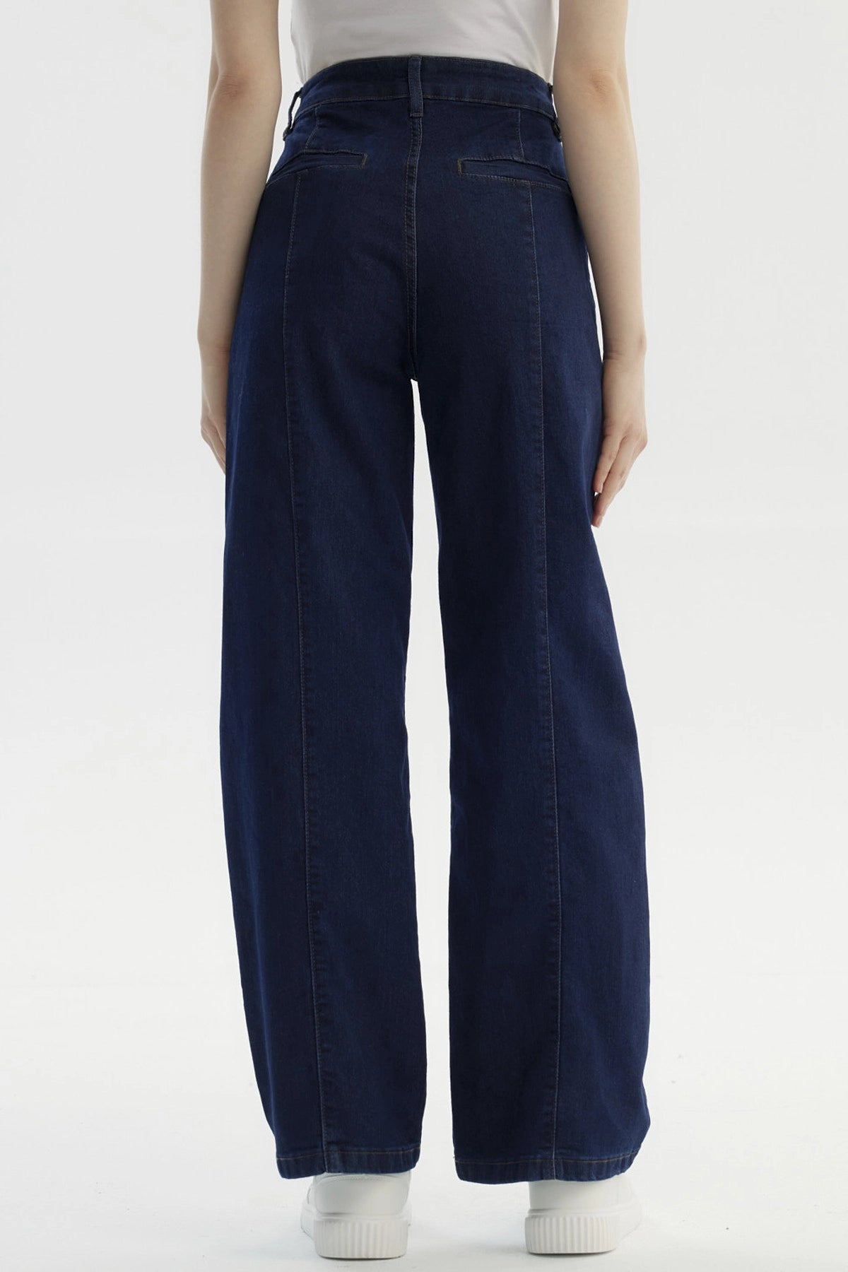 Jeans Mujer Calce Recto Azul Oscuro